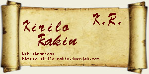 Kirilo Rakin vizit kartica